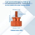 thumbnail image 2 of 20 Pcs #6-32 Knurled Thumb Screw Computer Case Threaded Hand Tighten Screws for PC Case, Orange, 2 of 7