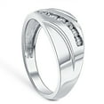 thumbnail image 2 of Pompeii Mens 1/3ct Diamond Wedding Ring 10k White Gold Anniversary Band (H/I,I1-I2), 2 of 6