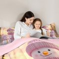thumbnail image 5 of jejeloiu Winter Snowman Queen Comforter Set,Merry Christmas Bedding Sets,Happy New Year Bedding Comforter Set For Teens,Ultra Soft Home Decor Reversible,3-Piece, 5 of 8