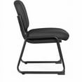 thumbnail image 3 of Lorell LLR84596 Sled Shape Black Fabric Guest Chair with Armless Plywood & Fabric Seat, 3 of 7