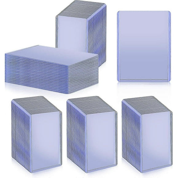 100 Pieces 3" x 4" Baseball Card Holder Sleeves Plastic Hard Card Protectors for