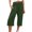 Green, variant on Women'S Cotton And Linen Solid Elastic Waist Cropped High Waist Casual Pants Sweatpants