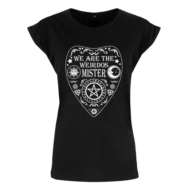 Grindstore - Camiseta We Are The Weirdos Mister Ouija para Mujer (Negro)