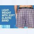 thumbnail image 3 of Badger Smith Men’s 100% Cotton Boxer Shorts, Comfortable Multicolor Checks, Multi-Pack, Small, 3 of 12