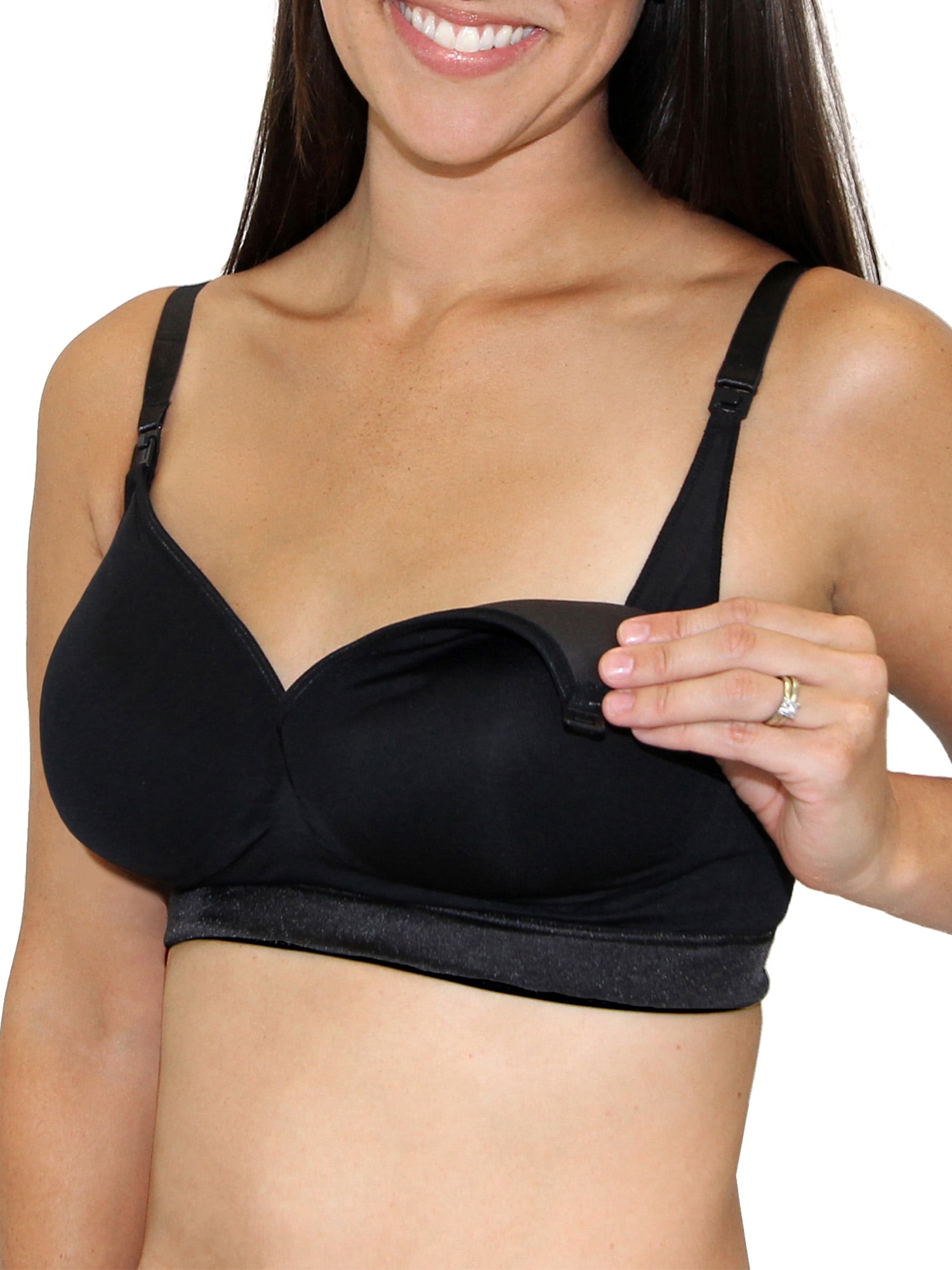 Loving Moments by Leading Lady Womens Seamless Maternity to Nursing Bra with Removable Pads