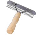 thumbnail image 1 of Dog Comb Grooming Rake Long Tooth Steel Comb Wood Pet Dehedding Tools Z, 1 of 3