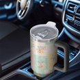 thumbnail image 6 of 40oz Pioneer Flower Floral Print Pattern Insulated Tumbler with Handle, BPA-Free Leak Proof Lid and Straws, Double Wall Vacuum, Hot 12h/Cold 34h, 6 of 6