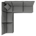thumbnail image 3 of Modway Commix Sectionnel de Mobilier de Patio Extérieur 5 Pcs, Charbon, 3 of 10