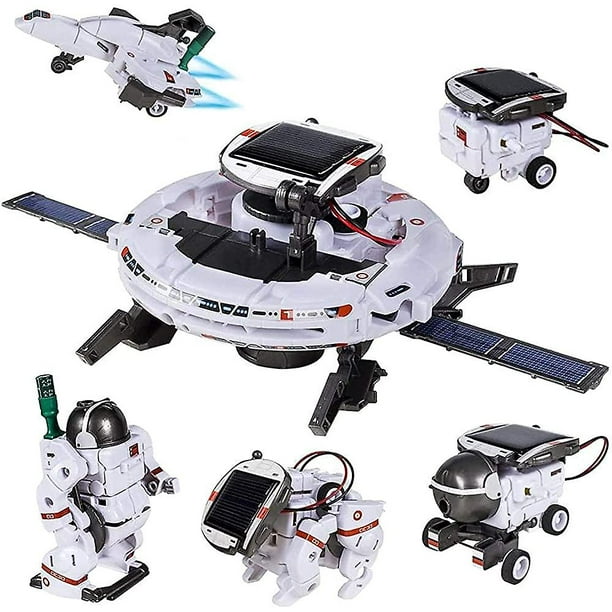 Kit de robot solaire spatial 6-en-1 de jouets de tige, jouets de