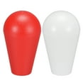 thumbnail image 1 of Cabeza de mango de bola de joystick elíptica ovalada tipo americano para juego de arcade DIY, reemplazo de 2 piezas, blanco y rojo, 1 of 3