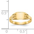thumbnail image 3 of 14k Yellow Gold Rectangular Baby Signet Ring, 3 of 9