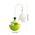 thumbnail image 3 of Juguete de poliuretano Roly dispensador de comida para gatos | Teaser interactivo de plumas con bolas de menta | Diseño de tambor plástico duradero | Verde, Rosa, Amarillo | 9,84 x 3,54 pulgadas, 3 of 6