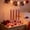 Red, variant on Deeceymbur 4pcs/box Electroplated Thread Taper Candles Long Pole Candles for Romantic Wedding Decoration Restaurant Dining Home Decor Wax Candles Assorted Colors