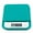Teal, variant on Ozeri Garden and Kitchen Scale II, with 0.1 g (0.005 oz) 420® Variable Graduation Technology®