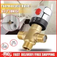 thumbnail image 2 of Válvula mezcladora termostática, latón macizo para temperaturas de agua constantes y seguras, instalación rápida y sencilla, ajustable según sus preferencias, con funciones de seguridad integradas, 2 of 5