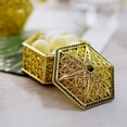thumbnail image 3 of BalsaCircle 12 Gold 3" Mini Hexagon Treasure Boxes Favor Holders, 3 of 8