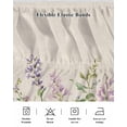 thumbnail image 5 of Flowers Lavender Wrap Around Bed Skirts for Queen Bed 18" Drop,Bed Skirt with Adjustable Elastic Belt Dust Ruffle Bed Valance for Bedroom Hotel Retro Cottagecore Blooms Green Leaf Bed Frame Cover, 5 of 7