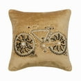 thumbnail image 2 of Toss Pillow Cover, Decorative Beige 14"x14" (35x35 cm) Throw Pillows For Couch, Beige Cycle, Crystal & Sequins Cushion Cover, Abstract Pattern Vintage Style - Vintage Cycle, 2 of 10