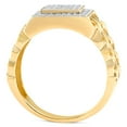 thumbnail image 4 of Pompeii 1/3Ct TW Diamond Men's Chain Cuban Link Ring 10k Yellow Gold 9mm Wide (G/H,I2-I3), 4 of 4
