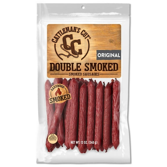 Cattleman's Cut Double Smoked Smoked Sausages 12oz Shelf-Stable Resealable Bag