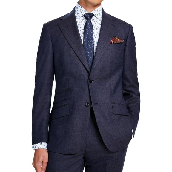Tallia Mens Slim Fit Stretch Two Button Blazer Jacket, Blue, 36 Short