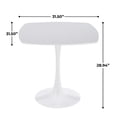 thumbnail image 7 of Miniyam 31.5" Modern Square Dining Table with MDF Top and Metal Base, Space-Saving Design for Small Spaces, White, 7 of 7