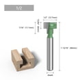 thumbnail image 2 of 1pc 1/4" Shank 6.35mm T-Slot Cutter Router Bit Set Hex Bolt Key Hole Bits T Slotting Milling Cutter For Wood Woodworking , High Precision, 2 of 6