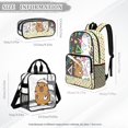 thumbnail image 4 of Kuiaobaty Art Capybara Print Clear Backpack for Boys Girls Polka Dot Print Bookbag and Pencil Case with Zipper Heavy Duty Clear Backpack and Lunch Bag for School, 4 of 5