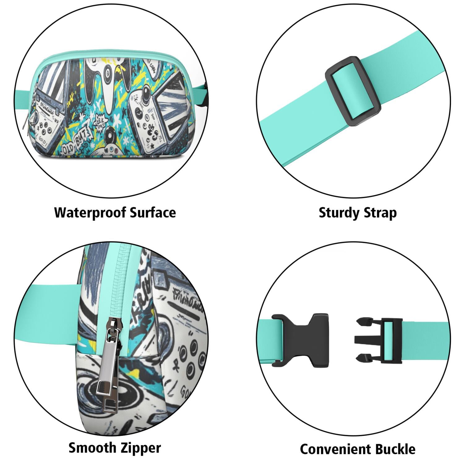 Waist Bag for Sports Enthusiasts Commuters Hands Free Running Belt for Jogging with Adjustable Strap for Casual Running Hiking Cycling Game Play Sporty Waist Pack