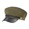 thumbnail image 1 of Qarigey MujerCapitánSombrero Gorra con visera Moda Estilo británicoRetro Multicolor Cómodo Sombreros Aceituna Algodón, 1 of 6
