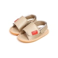 thumbnail image 2 of Seyurigaoka Baby Sandals Solid/Leopard Design Heel Buckle Press Closure Non-Slip Lightweight Summer Flats Shoes, 2 of 9