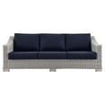 thumbnail image 5 of Modway Conway Outdoor Patio Wicker Rattan Sofa in Light Gray Navy, 5 of 8