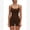Brown, variant on IBTOM CASTLE Women's 2 Piece Workout Set Racerback Cropped Tank Top Matching High Waist Shorts Yoga Gym Pilates Outfits S Sky Blue