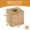 thumbnail image 2 of Water Hyacinth Wicker Rectangular Tissue Box Cover, 2 of 6