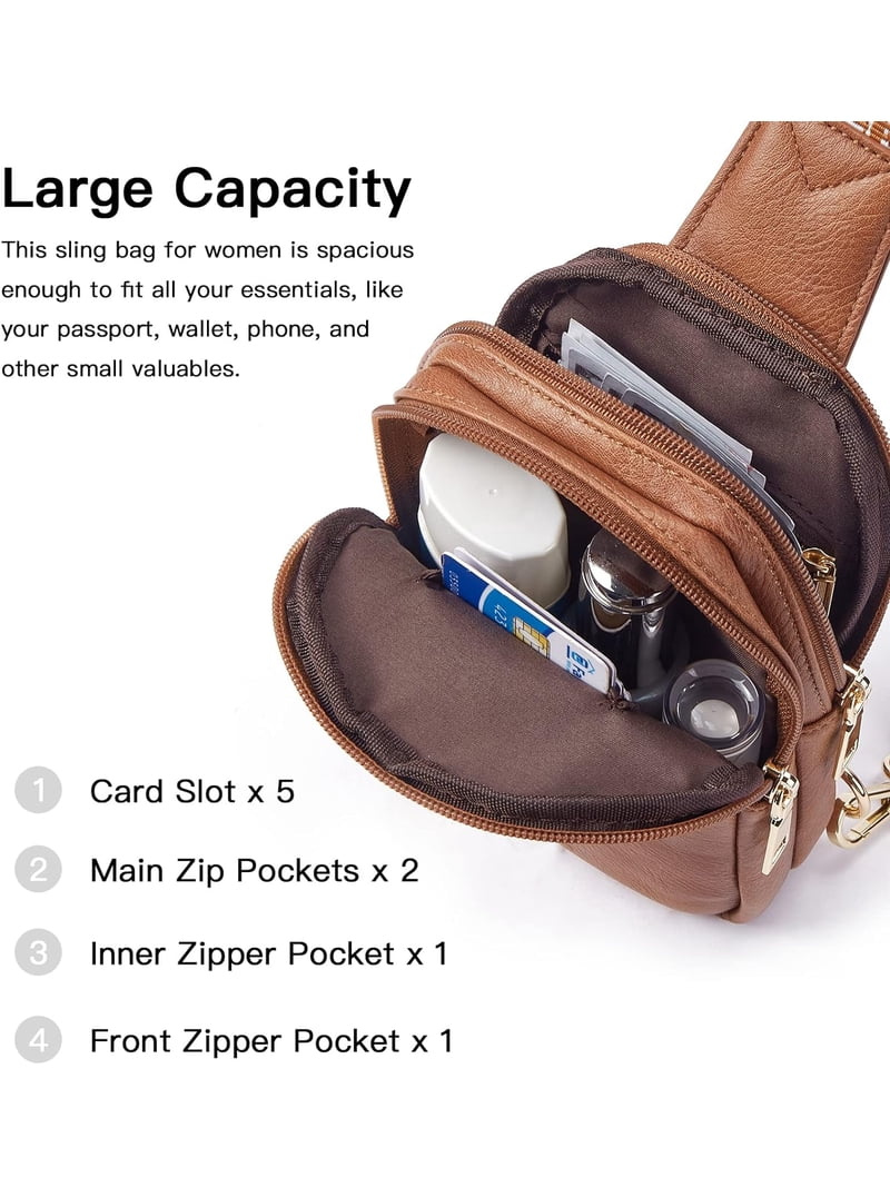 Small Sling Bag for Women Vegan Leather Fashionable Fanny  display picture 1