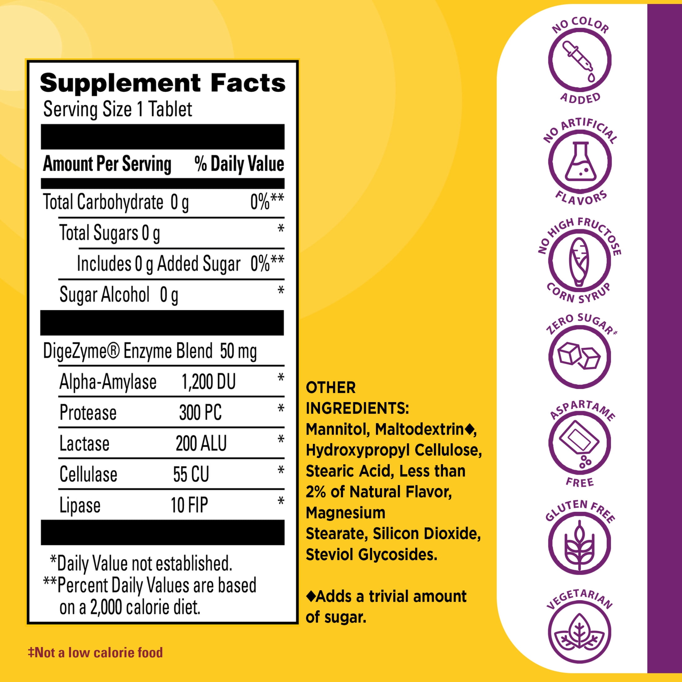 Nature Made Digestive Enzymes Chewable Tablets, Digestive Health Support, 90 Count