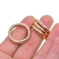 thumbnail image 4 of 10Pcs Round Carabiner Sp Snap Keychain Hook Clip Hanging Accessories Pet Bag Handbag Embellishments - golden, 4 of 10