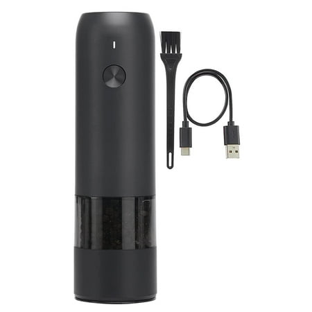 

Chamat Rechargeable Electric Pepper Grinder USB Power Supply Adjustable Thickness Automatic Operation with One Hand B
