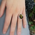 thumbnail image 2 of Harry Potter Ilustrated Hogwart's Crest Silver Plated Adjustable Novelty Ring, 2 of 4