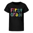 thumbnail image 3 of Trendfront Girls Grade Graphic T Shirts Crewneck Short Sleeve Colorful Letter Print School Theme Outfit Back To School Casual Tee Tops, 3 of 3