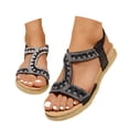 thumbnail image 3 of MKLEKYY Sandalias Ortopédicas para Mujer, Sandalias de Verano Estilo Bohemio, Sandalias de Agua Con Punta, 3 of 5