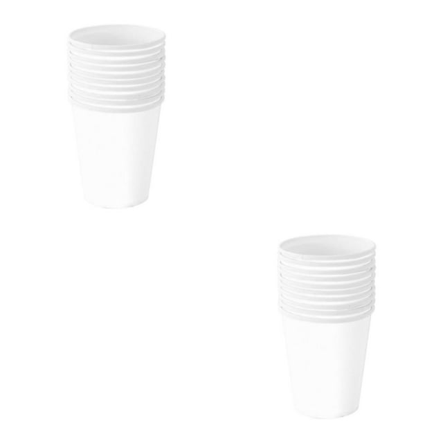 relayinert Lot de 50/lot Gobelets Jetables pour Amateurs de Café Couleurs Vibrantes Résistants aux Déchirures Grand Application Boisson Blanc 2Ensemble
