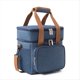 thumbnail image 1 of Bolsa de Almuerzo Aislada de Doble Capa A Prueba de Fugas, Impermeable, con Correa para el Hombro, para Pícnic, Camping, Azul Marino, 1 of 6