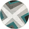 thumbnail image 1 of United Weavers Bristol Zine Turquoise Rond Tapis Rond, 1 of 1
