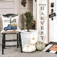 thumbnail image 5 of Blue Fall Pillow Covers 18x18 Set of 4 Hello Pumpkin Truck Leaves Outdoor Farmhouse Autumn Fall Pillows Decorative Throw Pillows Cases Decorations for Home Bedroom Porch Couch Sofa Decor, 5 of 6