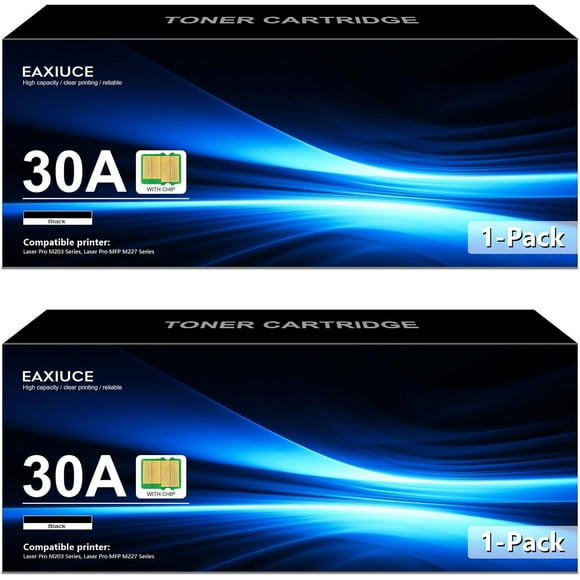 30A CF230A with CHIP Replacement for HP 30A Black Toner Cartridge for Pro MFP M227 Printer(2 Pack)