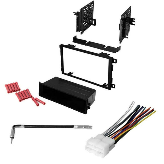GSKIT675 Car Stereo Installation Kit fits 1990-1992 Cadillac Fleetwood Brougham - in Dash Mounting Kit, Wire Harness, Antenna Adapter for Single or Double Din Radio Receiver