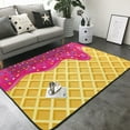 thumbnail image 3 of Area Rugs For Living Room Decor - Red Ice Cream Soft Anti Slip Throw Washable Rugs 5x7 For Bedroom, Indoor Carpet For Bedroom Living Room 80x58In, 3 of 7