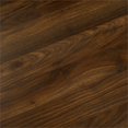 thumbnail image 3 of Walker Edison Table Basse Ronde en Métal avec Base Noire et Design Industriel Urbain Rustique, Noyer Foncé, 3 of 6