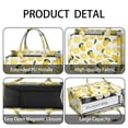 thumbnail image 4 of Large Capacity Tote Bag,Yellow Lemon Fruit Leaves White Pattern Handbag Fashion Luxury Tote Bag,15.7"x13"x 5.1" Inches,Laptop Compatible, 4 of 6